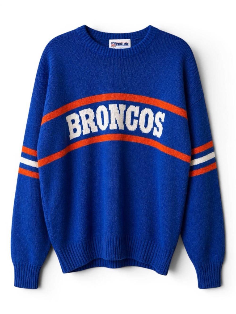 Vintage Denver Broncos NFL Pro Line Cliff Engle USA Knit Sweater XL 90s